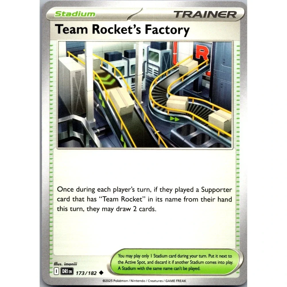 Pokemon Team Rocket's Factory 173/182 SV10 Destined Rivals Uncommon Stadium LP
